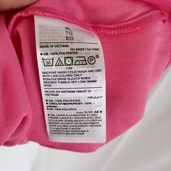 Old Navy Bright Pink Relaxed Fit Adjustable Strap Tank Top Size XL New Tags - Picture 4 of 8